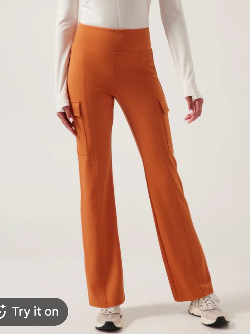 Athleta Delancey Straight Cargo Pant — Rust Orange Size Small NWOT